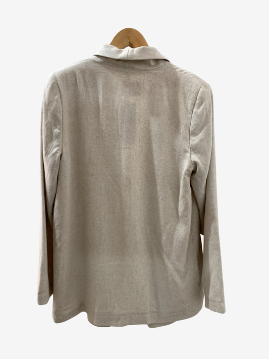 Veste beige fluide – Élégance naturelle by Maya Mode