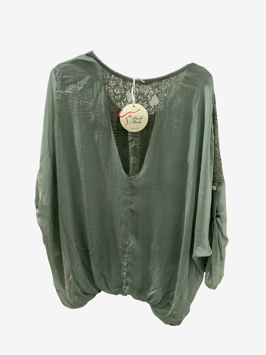 Blouse noire transparente à nœud dos – Maya Mode