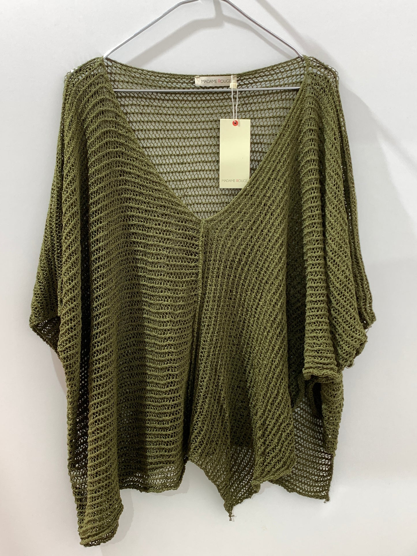 Poncho ajouré en maille – Esprit Bohème Maya Mode