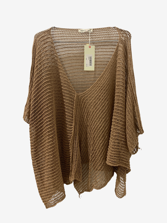 Poncho ajouré en maille – Esprit Bohème Maya Mode