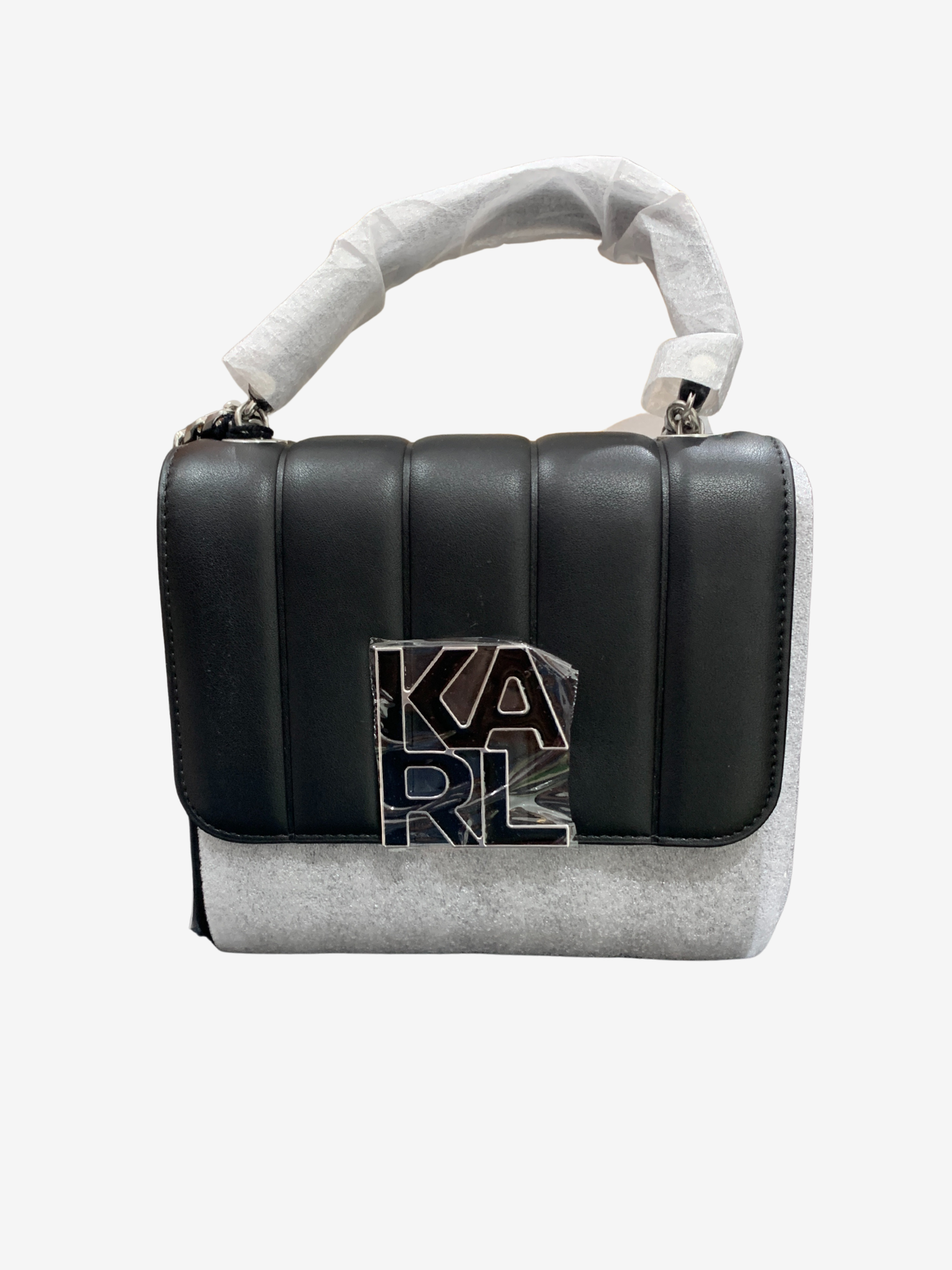 Sac bandoulière matelassé noir “Édition Prestige” – Format Moyen