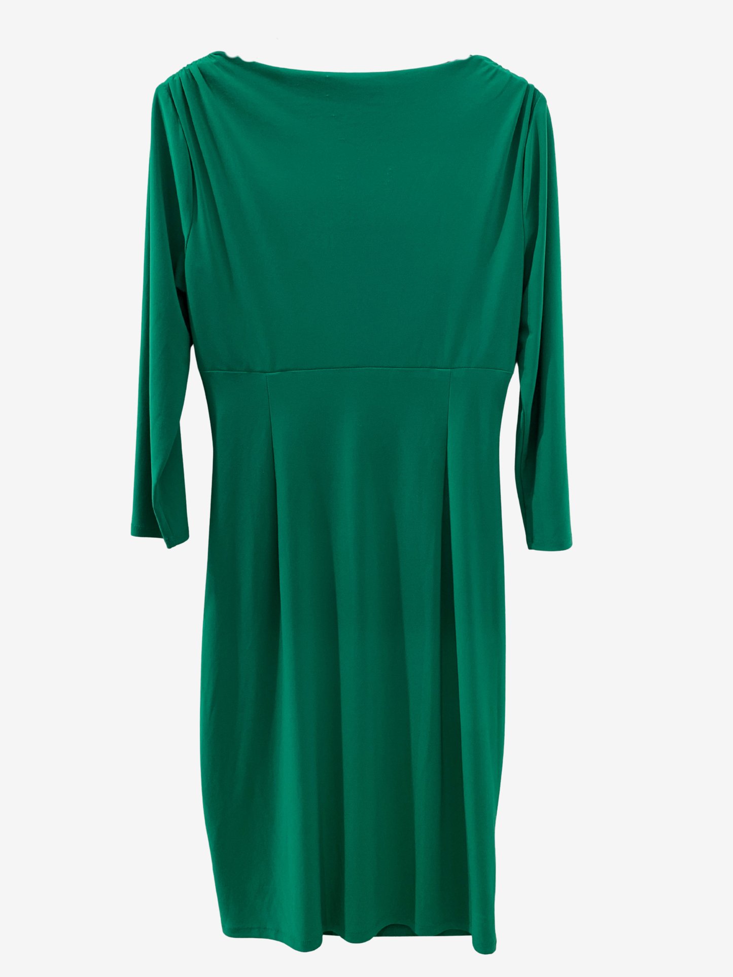 Robe verte drapée – Élégance classique Maya Mode