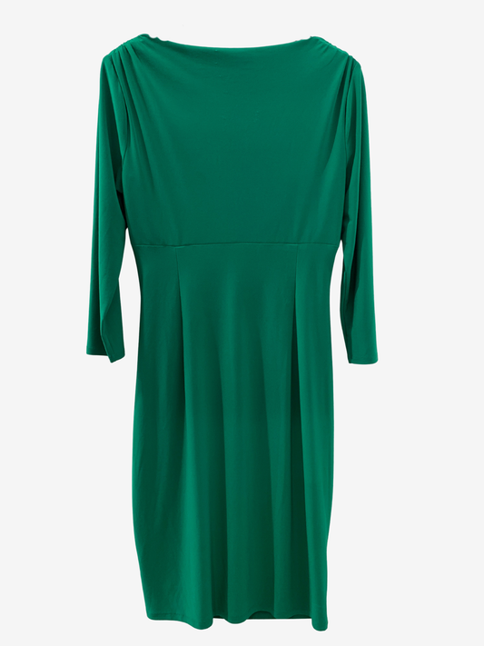 Robe verte drapée – Élégance classique Maya Mode