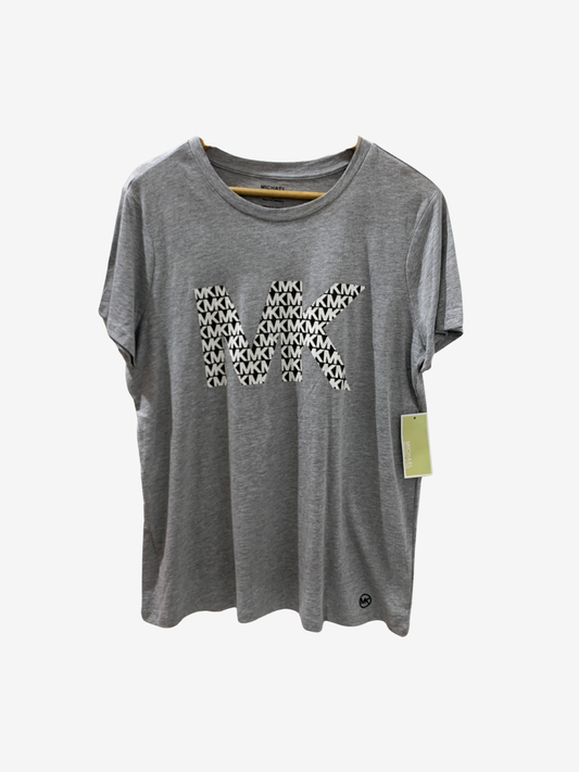T-shirt gris imprimé graphique – Élégance urbaine Maya Mode