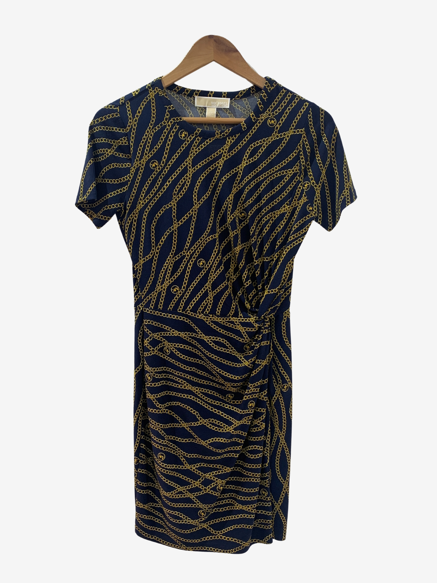 Robe imprimée chaînes dorées – Élégance sophistiquée Maya Mode