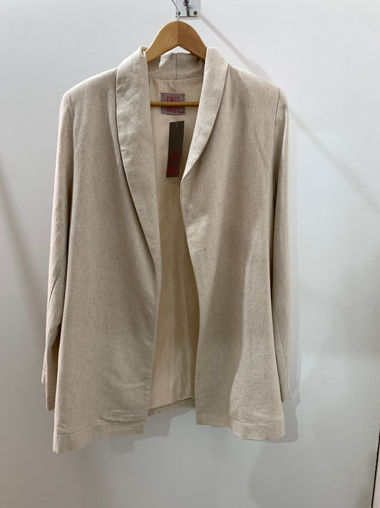 Veste beige fluide – Élégance naturelle by Maya Mode