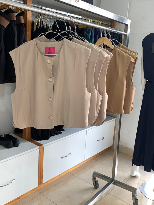 Gilet sans manches fluide – Style Tailleur Maya Mode