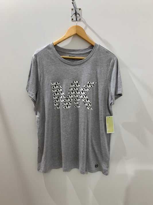 T-shirt gris imprimé graphique – Élégance urbaine Maya Mode