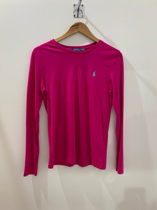 Haut fuchsia à manches longues – Élégance simple sélection Maya Mode