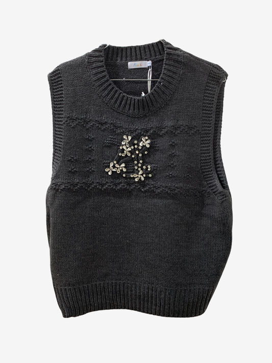 Pull sans manches “Noir Élégance” – Maya Mode