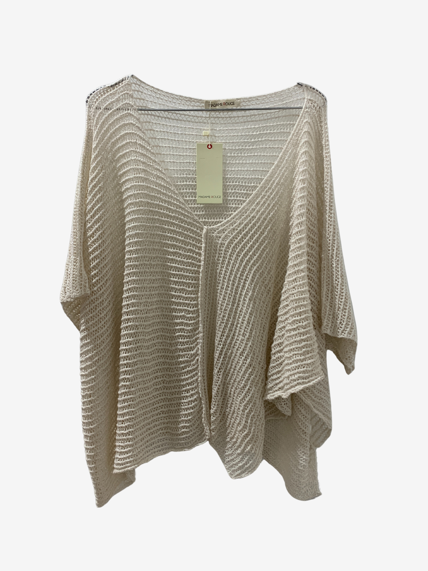 Poncho ajouré en maille – Esprit Bohème Maya Mode