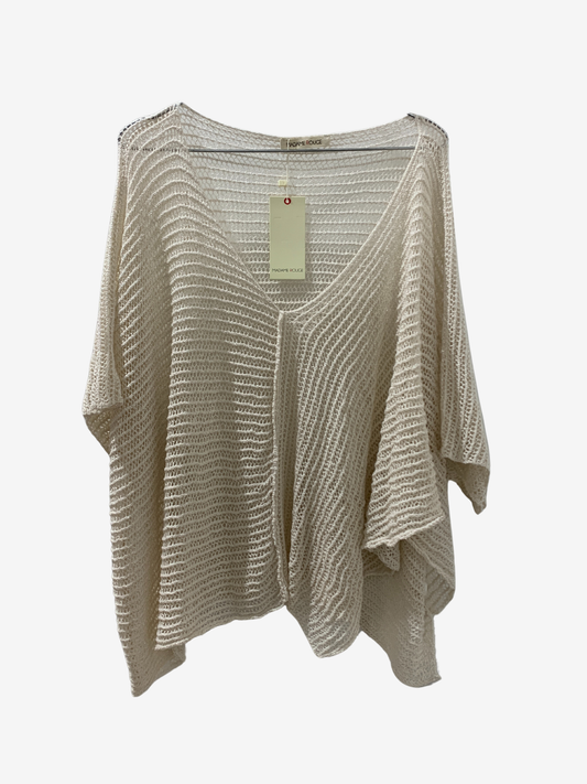 Poncho ajouré en maille – Esprit Bohème Maya Mode